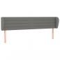 Preview: Kopfteil mit Ohren Dunkelgrau 203x23x78/88 cm Stoff