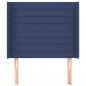 Preview: Kopfteil mit Ohren Blau 103x16x118/128 cm Stoff