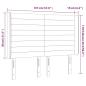 Preview: LED Kopfteil Creme 147x16x118/128 cm Stoff 