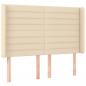 Preview: Kopfteil mit Ohren Creme 147x16x118/128 cm Stoff