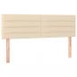 Preview: Boxspringbett mit Matratze Creme 140x190 cm Stoff