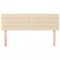 Preview: Kopfteile 2 Stk. Creme 72x5x78/88 cm Stoff