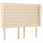 Preview: Boxspringbett mit Matratze Creme 140x200 cm Stoff