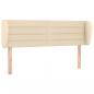 Preview: Kopfteil mit Ohren Creme 147x23x78/88 cm Stoff