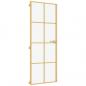 Preview: Innentür Schlank Golden 76x201,5 cm Hartglas und Aluminium