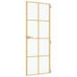 Preview: Innentür Schlank Golden 76x201,5 cm Hartglas und Aluminium