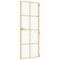 Preview: Innentür Schlank Golden 76x201,5 cm Hartglas und Aluminium