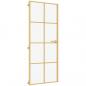 Preview: Innentür Schlank Golden 93x201,5 cm Hartglas und Aluminium