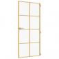 Preview: Innentür Schlank Golden 93x201,5 cm Hartglas und Aluminium