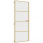 Preview: Innentür Schlank Golden 83x201,5 cm Hartglas und Aluminium