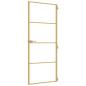 Preview: Innentür Schlank Golden 83x201,5 cm Hartglas und Aluminium