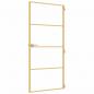 Preview: Innentür Schlank Golden 93x201,5 cm Hartglas und Aluminium