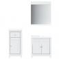 Preview: 3-tlg. Badmöbel-Set BERG Weiß Massivholz Kiefer