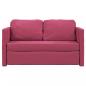 Preview: Bodensofa mit Schlaffunktion Weinrot 122x204x55 cm Samt