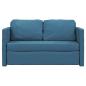 Preview: Bodensofa mit Schlaffunktion Blau 122x204x55 cm Samt