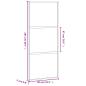 Preview: Schiebetür Schwarz 90x205 cm Hartglas und Aluminium