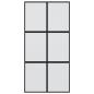 Preview: Schiebetür Schwarz 102,5x205 cm Hartglas und Aluminium