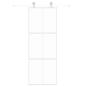 Preview: Schiebetür Weiß 76x205 cm Hartglas und Aluminium