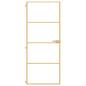 Preview: Innentür Schlank Golden 83x201,5 cm Hartglas und Aluminium