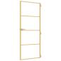 Preview: Innentür Schlank Golden 83x201,5 cm Hartglas und Aluminium