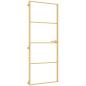 Preview: Innentür Schlank Golden 83x201,5 cm Hartglas und Aluminium