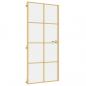 Preview: Innentür Schlank Golden 93x201,5 cm Hartglas und Aluminium