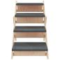 Preview: Hundetreppe Grau 105x47 cm Massivholz Tanne