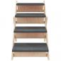 Preview: Hundetreppe Grau 105x47 cm Massivholz Tanne