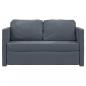 Preview: Bodensofa mit Schlaffunktion Dunkelgrau 122x204x55 cm Samt