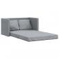 Preview: Bodensofa mit Schlaffunktion Hellgrau 112x174x55 cm Stoff