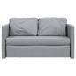 Preview: Bodensofa mit Schlaffunktion Hellgrau 112x174x55 cm Stoff
