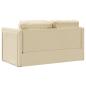 Preview: Bodensofa mit Schlaffunktion Creme 112x174x55 cm Stoff