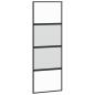 Preview: Schiebetür Schwarz 76x205 cm Hartglas und Aluminium