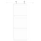 Preview: Schiebetür Weiß 76x205 cm Hartglas und Aluminium