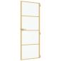 Preview: Innentür Schlank Golden 76x201,5 cm Hartglas und Aluminium