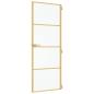 Preview: Innentür Schlank Golden 76x201,5 cm Hartglas und Aluminium