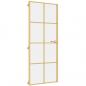 Preview: Innentür Schlank Golden 83x201,5 cm Hartglas und Aluminium