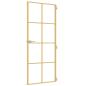 Preview: Innentür Schlank Golden 83x201,5 cm Hartglas und Aluminium