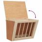 Preview: Heuraufe für Kaninchen 25x18,5x20,5 cm Massivholz Tanne