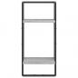 Preview: Wandregal mit Stange Grau Sonoma 30x25x65 cm
