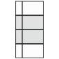 Preview: Schiebetür Schwarz 102,5x205 cm Hartglas und Aluminium