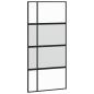 Preview: Schiebetür Schwarz 102,5x205 cm Hartglas und Aluminium