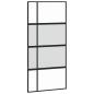 Preview: Schiebetür Schwarz 102,5x205 cm Hartglas und Aluminium