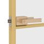 Preview: Innentür Schlank Golden 76x201,5 cm Hartglas und Aluminium