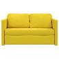 Preview: Bodensofa mit Schlaffunktion Dunkelgelb 122x204x55 cm Samt