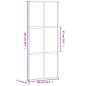 Preview: Schiebetür Schwarz 90x205 cm Hartglas und Aluminium