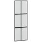 Preview: Schiebetür Schwarz 90x205 cm Hartglas und Aluminium