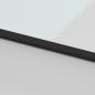Preview: Schiebetür Schwarz 90x205 cm Hartglas und Aluminium