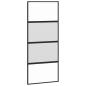 Preview: Schiebetür Schwarz 90x205 cm Hartglas und Aluminium