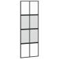 Preview: Schiebetür Schwarz 76x205 cm Hartglas und Aluminium